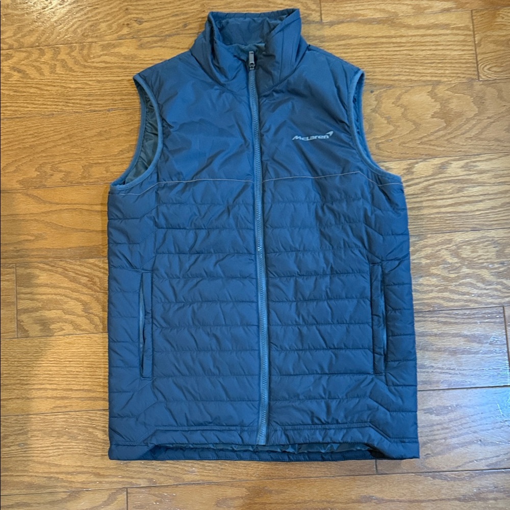 McLaren Sz S Graphite Blue Puffer Vest